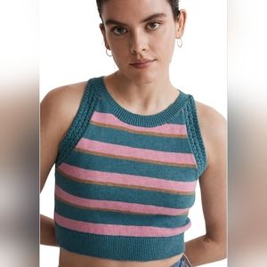 Barely worn Crochet-Trim Crop Sweater Tank